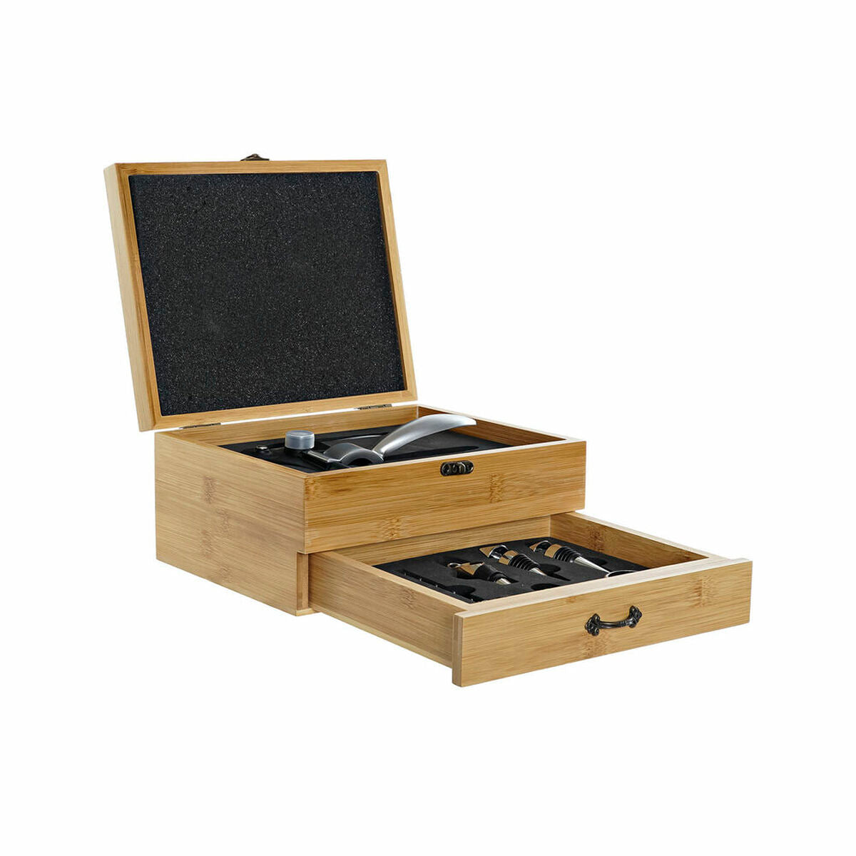 Wine Accessories Box Bamboo Stainless steel